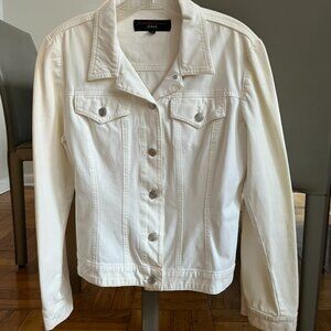 Fabrizio Gianni Denim Stretch Jean Jacket White Medium Retail: $119.00 plus tax!